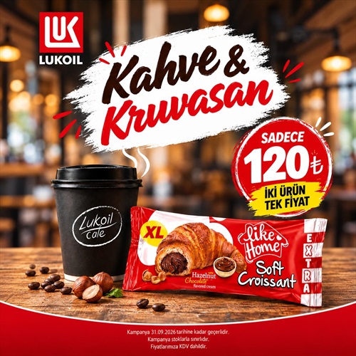 Lukoil Marketlerde Ayın Ürünü : Kahve Kruvasan