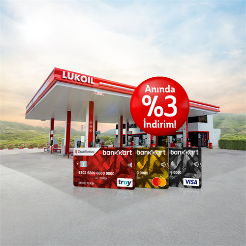 Ziraat Bankkart Sahiplerine Lukoil İstasyonlarında Anında %3 İndirim